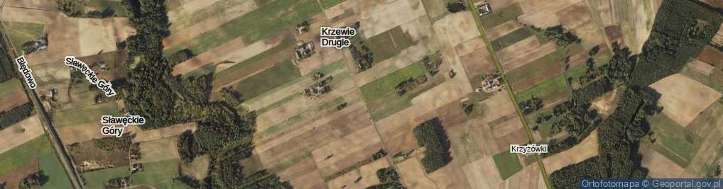 Zdjęcie satelitarne Krzewie Drugie ul.